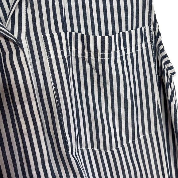 Derek Lam 10 Crosby Size 2 Striped Shirt Tie Waist Mini Dress - Picture 6 of 14